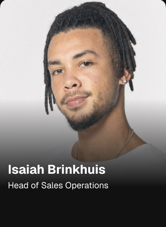 Isaiah Brinkhuis — Head of Sales Operations
